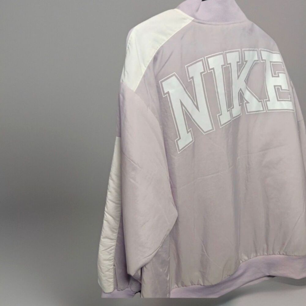 NIKE Sportswear Jacket Women's Size L Purple Lilac Team Bomber Varsity NWOT/NWT